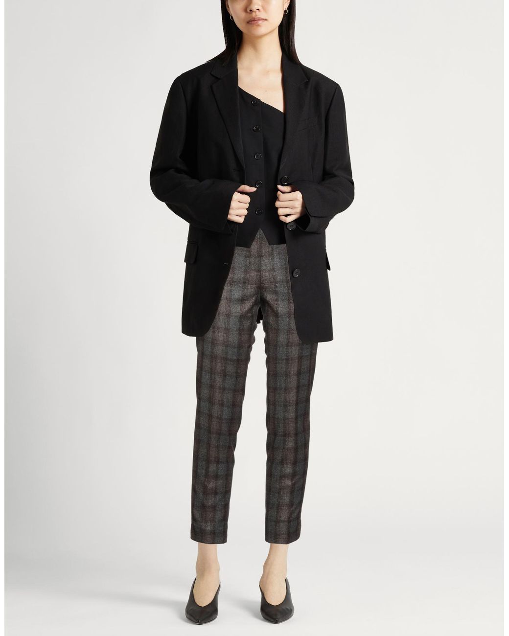 Peserico Gray Icon 4718 Pants Virgin Wool, Polyamide, Polyester, Elastane