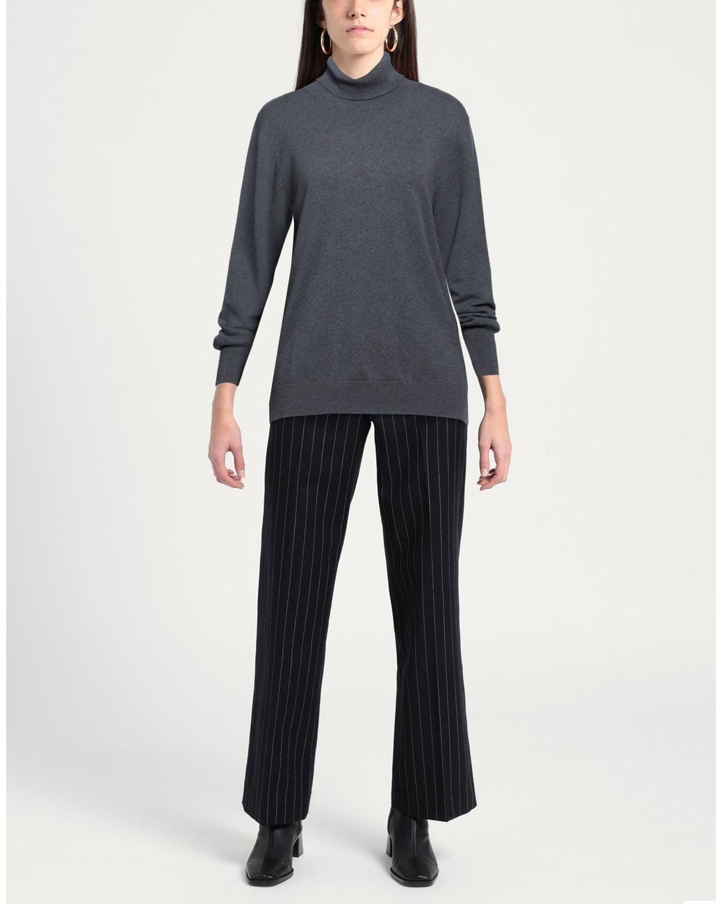 Purotatto Gray Turtleneck Cashmere