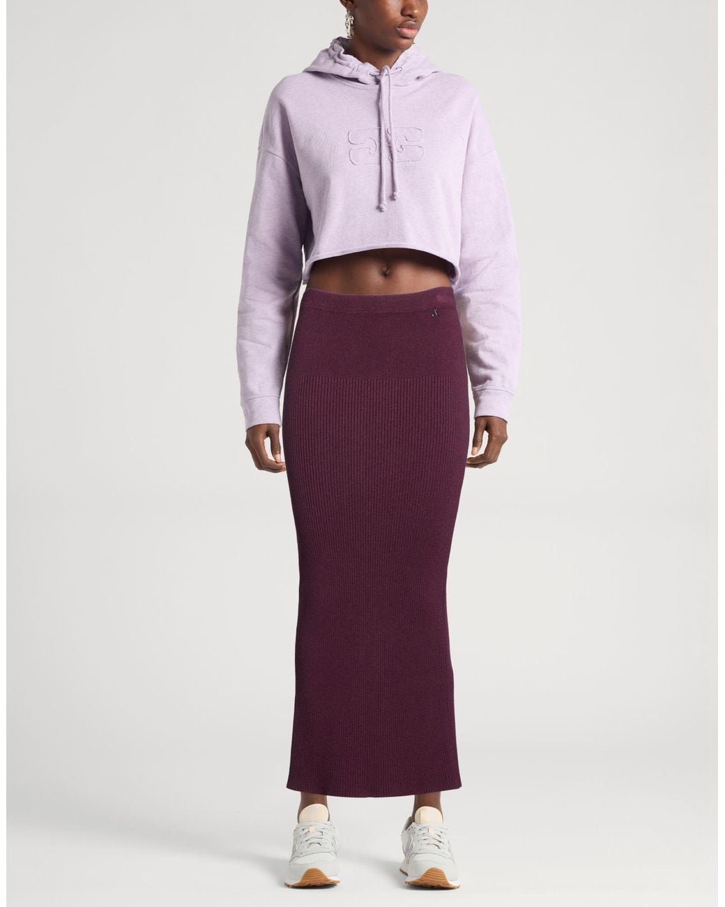 Dixie Purple Maxi Skirt Viscose, Polyester, Polyamide