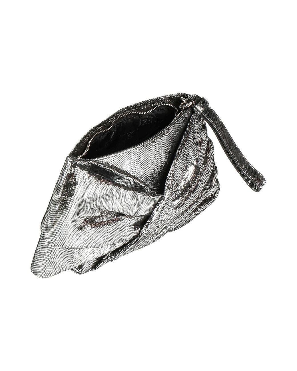 Alberta Ferretti Black Clutch Textile Fibers