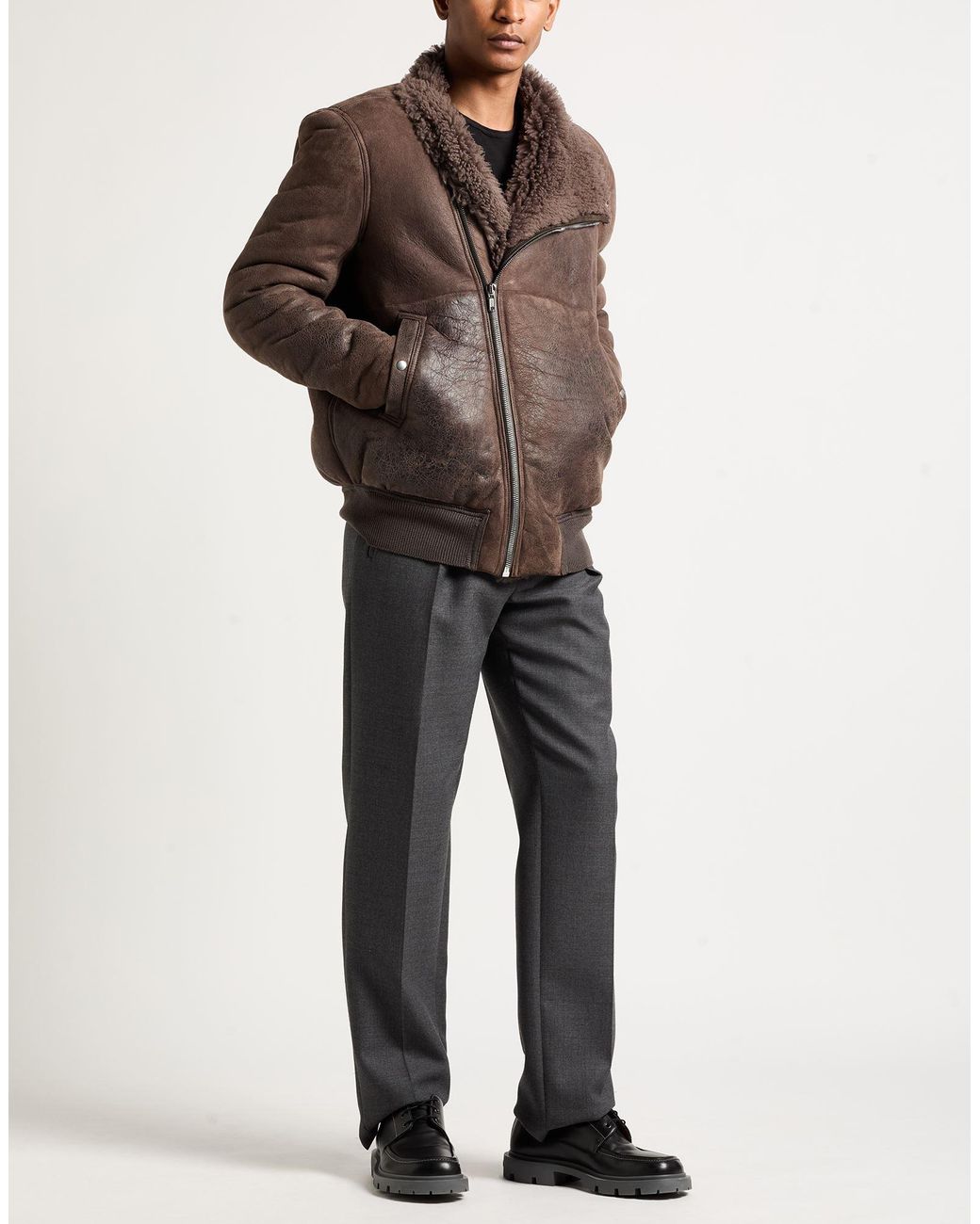 Rick Owens Brown Shearling & Teddy for men
