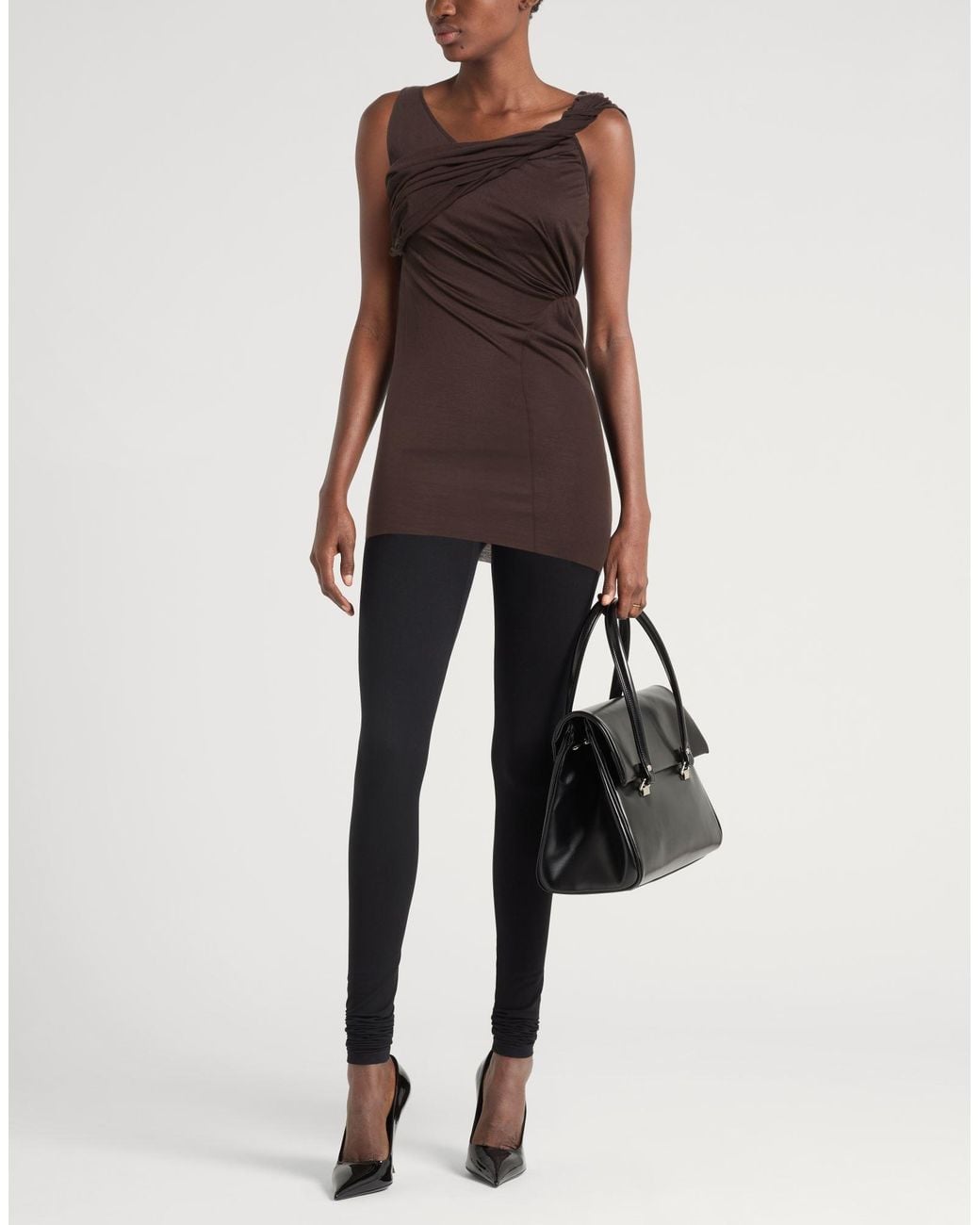 Rick Owens Brown Dark Top Viscose
