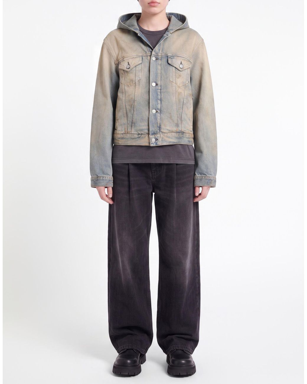 Acne Blue Denim Outerwear Cotton