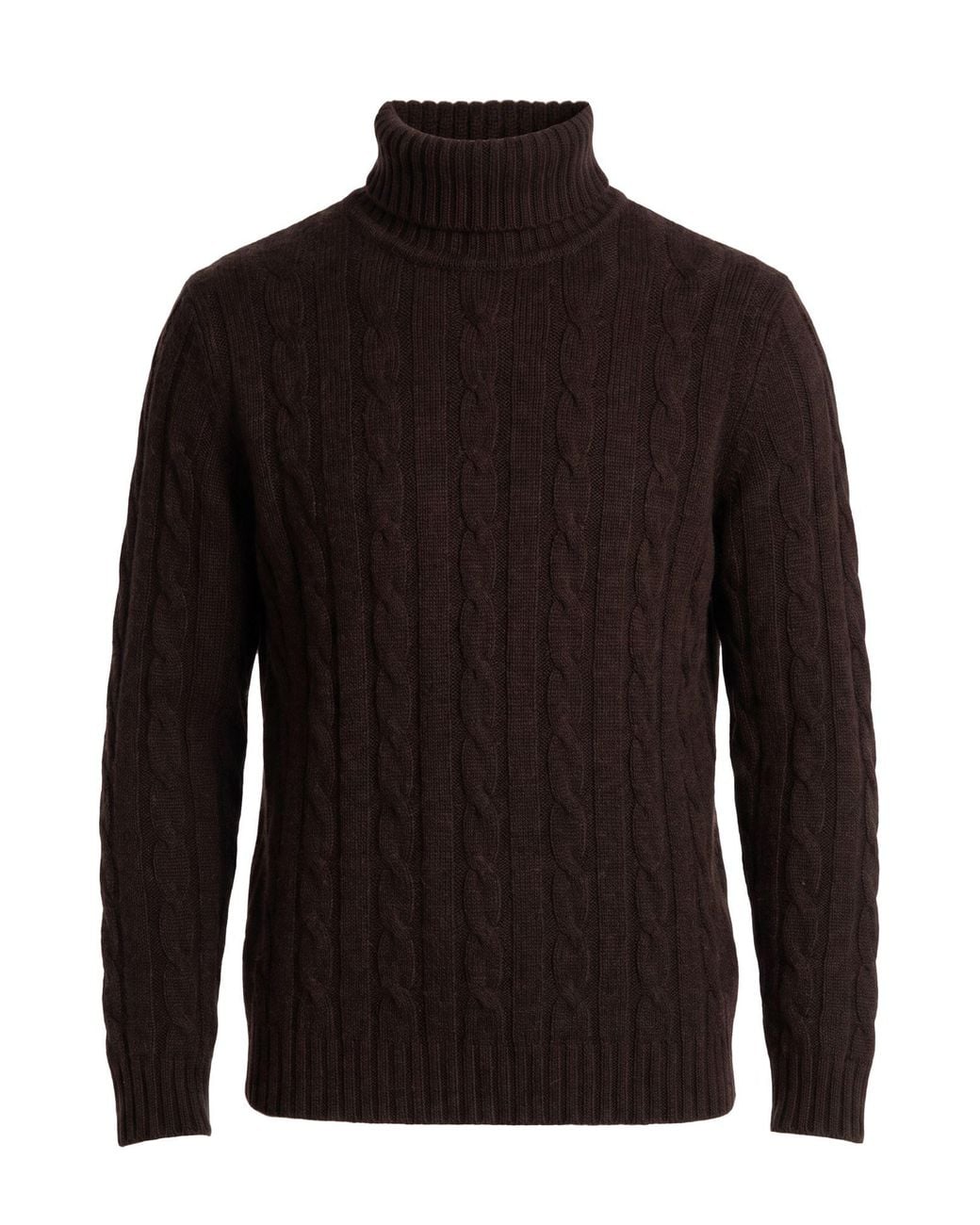 Daniele Fiesoli Black Turtleneck Merino Wool for men