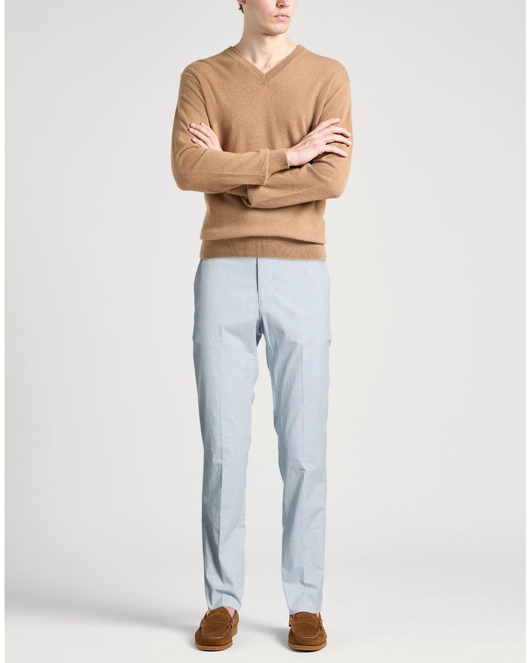 Hackett Blue Pants Cotton, Elastane for men