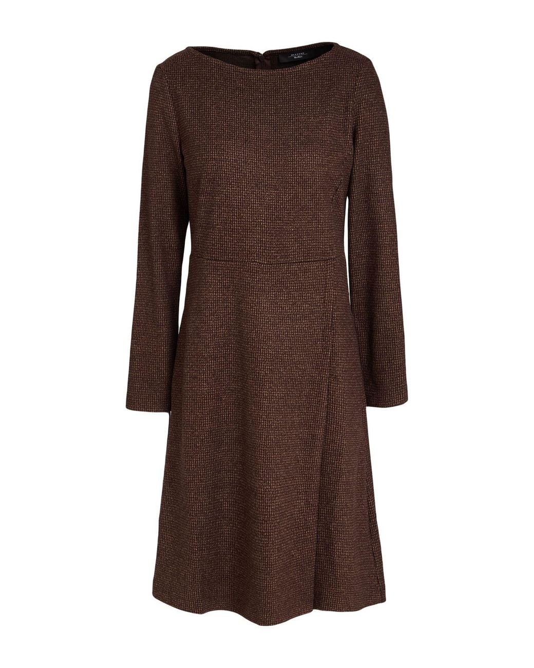 Weekend by Maxmara Brown Mini Dress Viscose, Polyester, Elastane