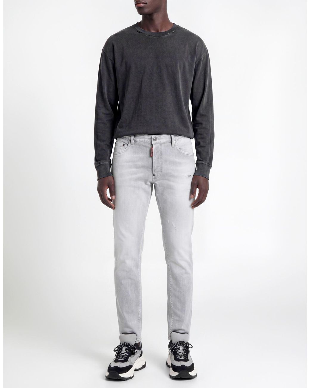 DSquared² Gray Jeans Cotton, Elastane for men