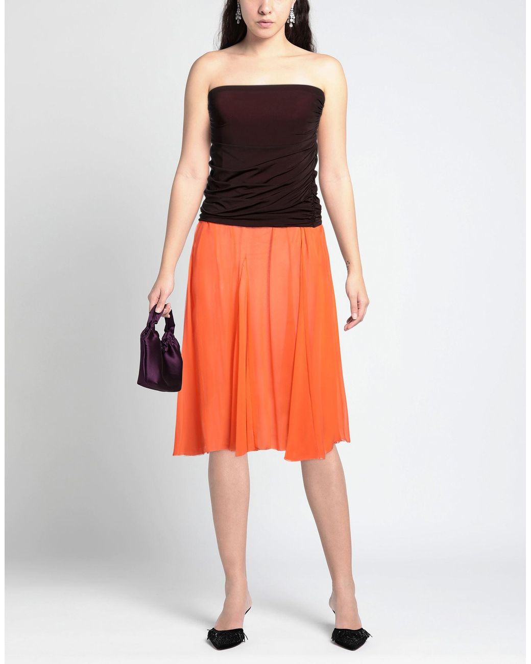 Robe midi Tory Burch en coloris Orange