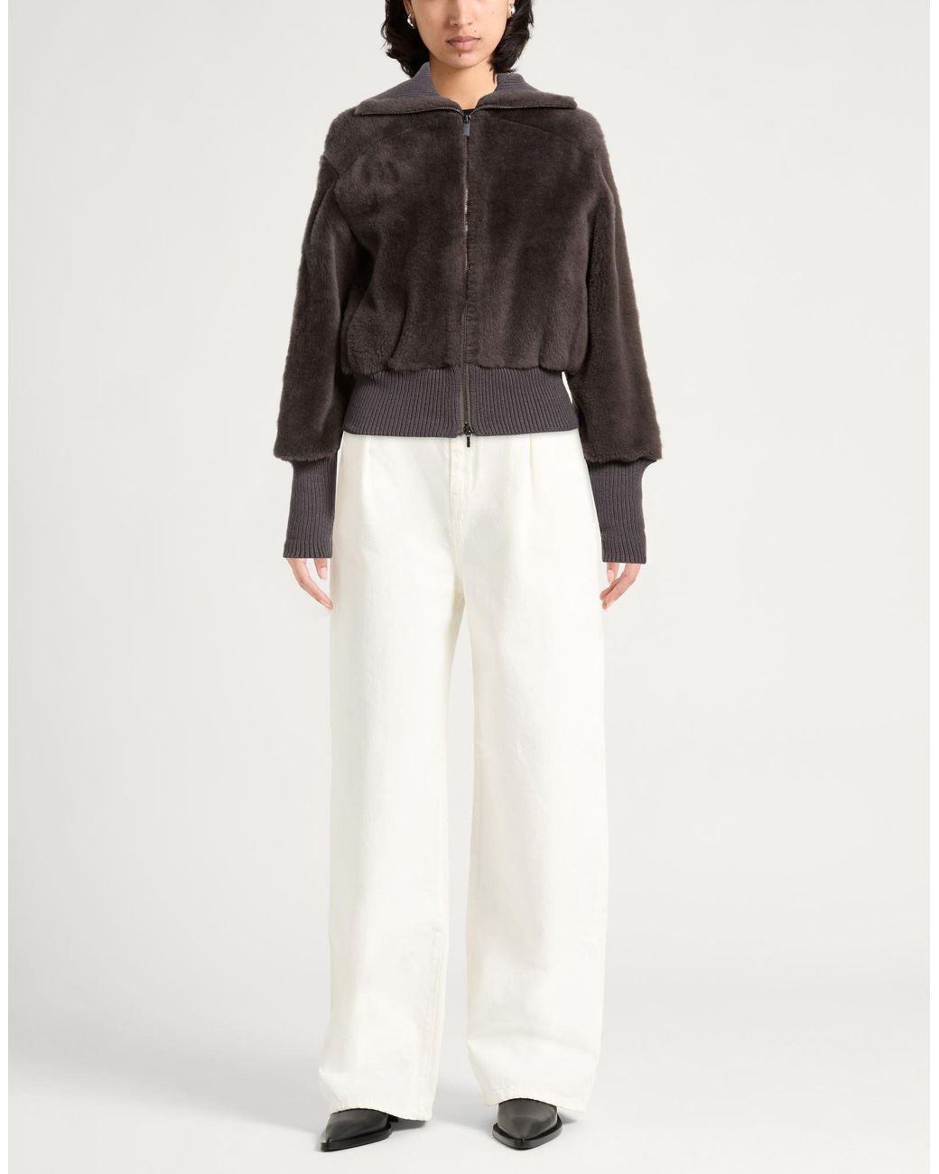 Fabiana Filippi Brown Shearling & Teddy