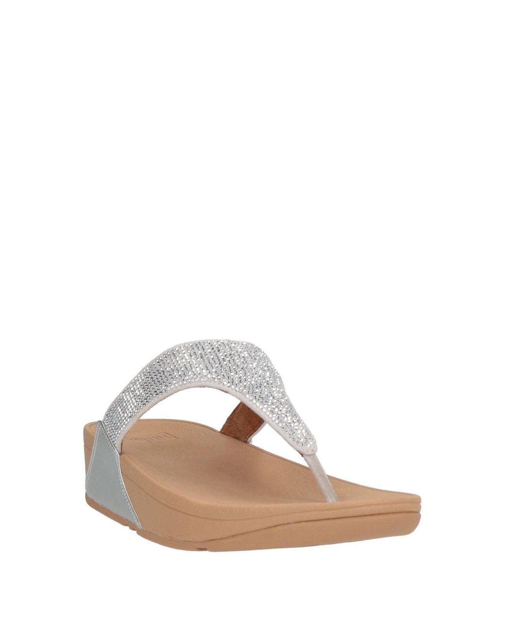 Fitflop White Thong Sandal Textile Fibers