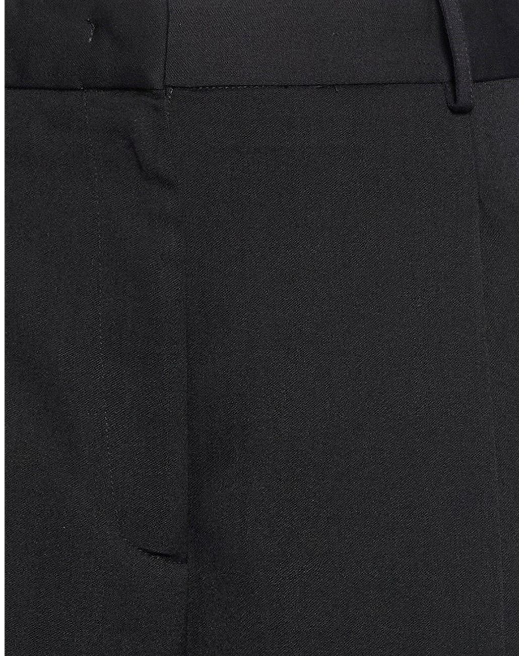 Semicouture Black Pants Polyester, Virgin Wool, Elastane