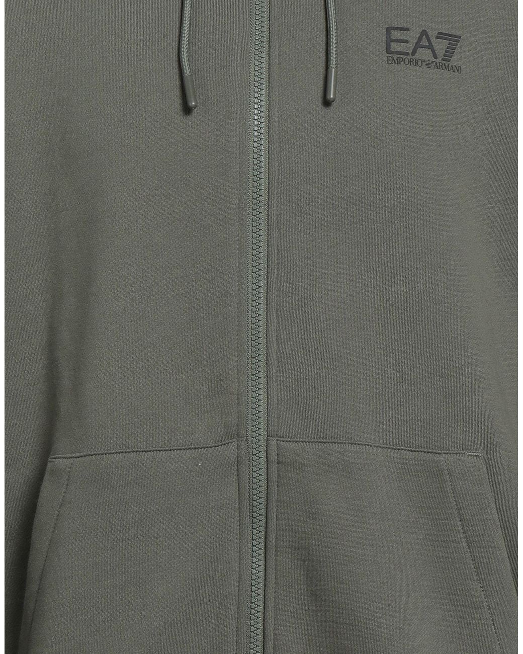 EA7 Gray Military Sweatshirt Cotton, Polyester, Elastane for men