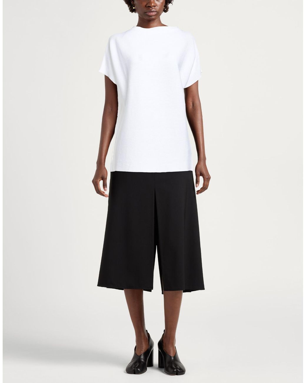 Alpha Studio White Sweater Cotton