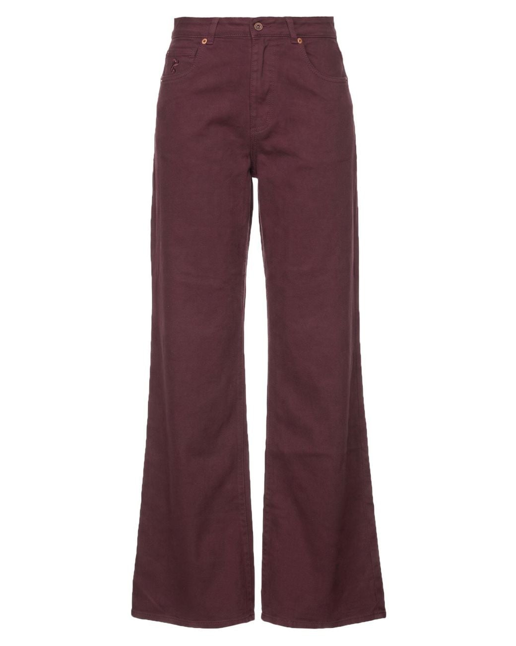 European Culture Purple Pants Cotton, Elastane