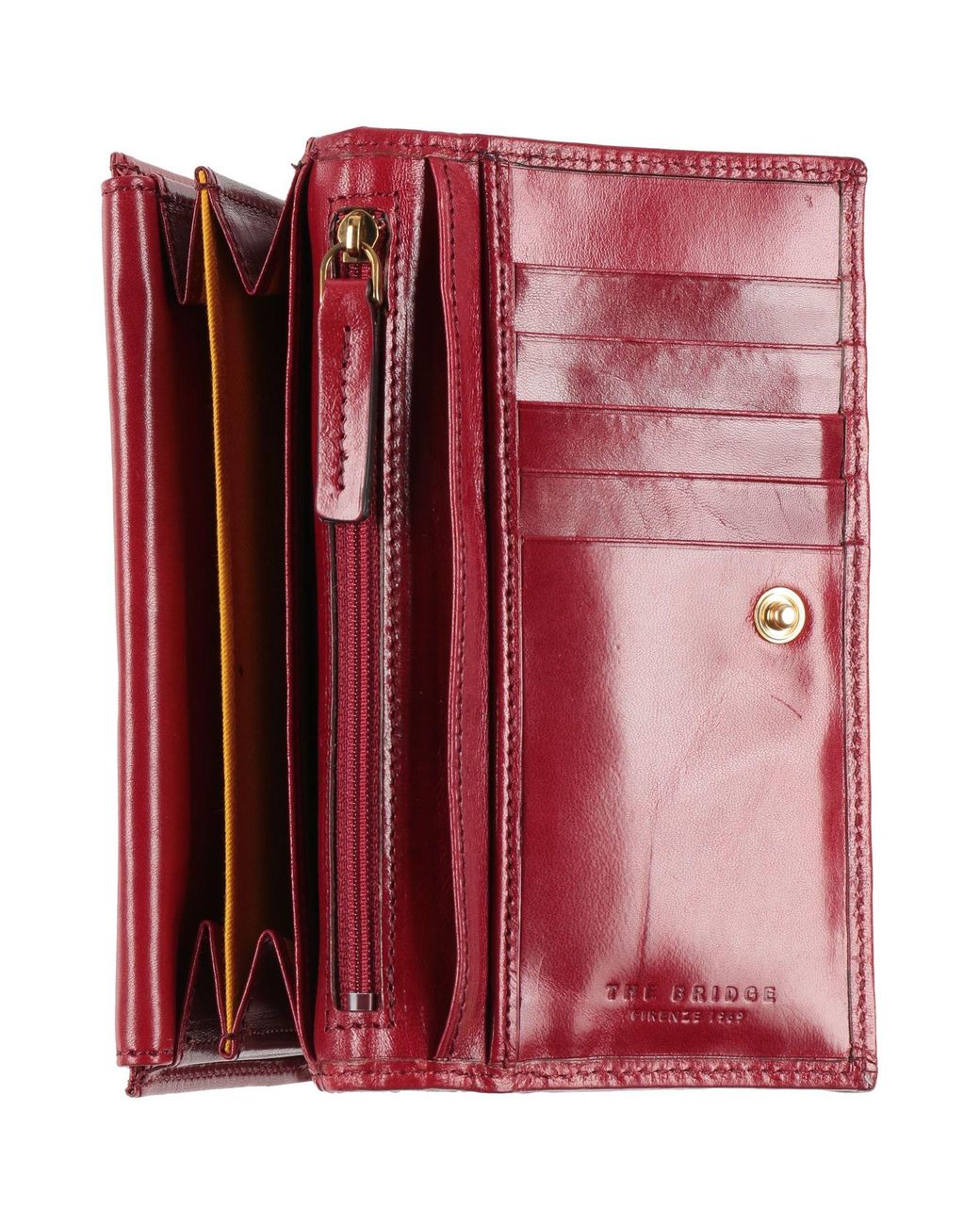 The Bridge Red Wallet Leather
