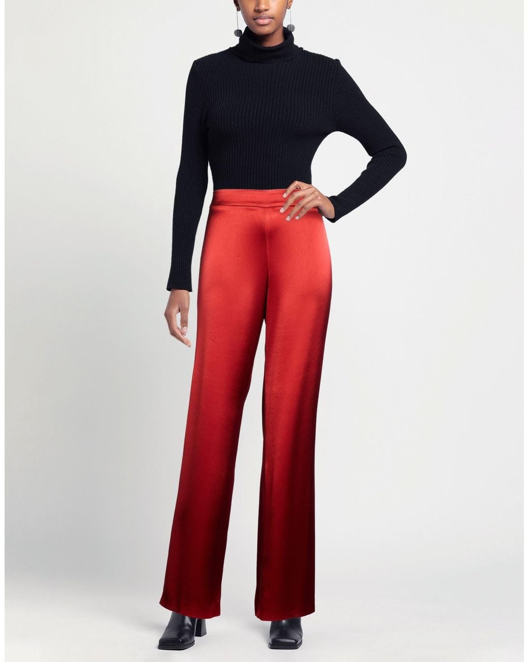 Fely Campo Red Pants Triacetate