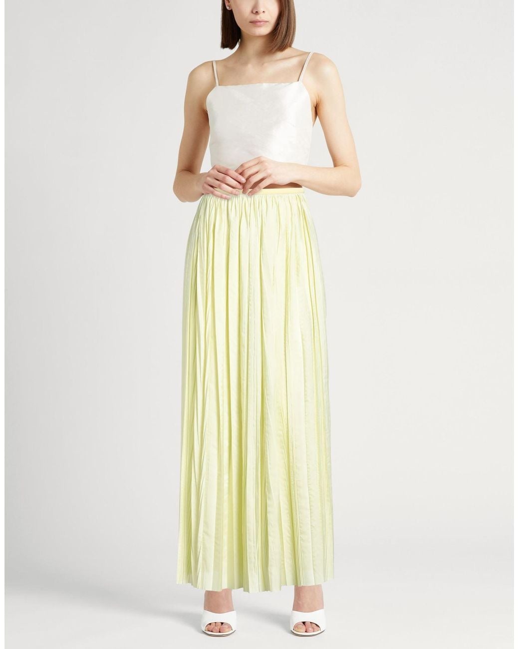 Roberto Collina Yellow Maxi Skirt Polyester