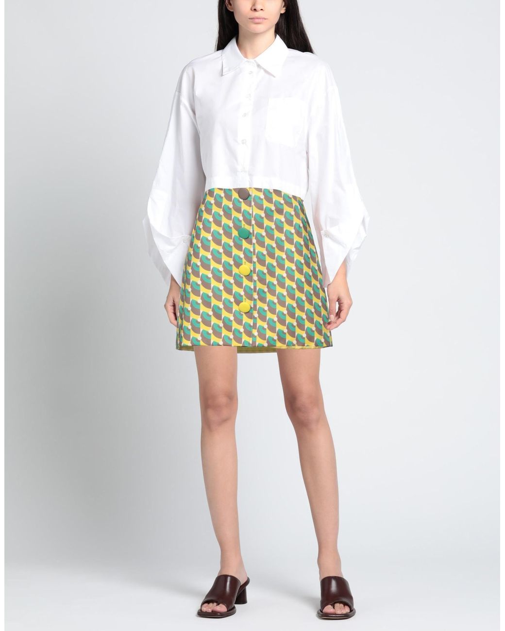 Maliparmi Yellow Mini Skirt