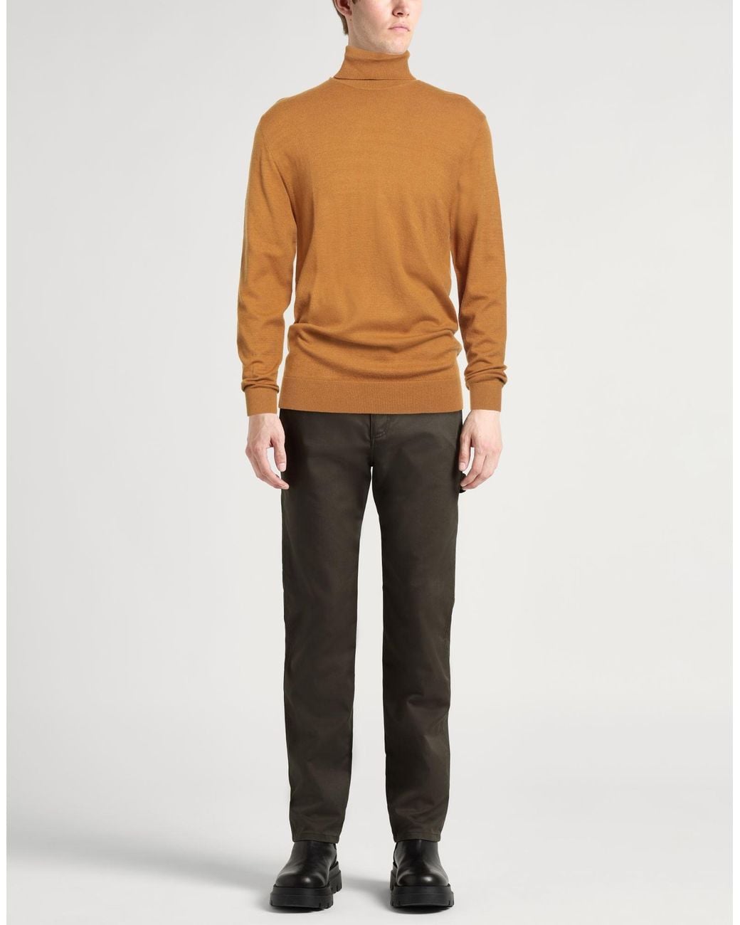 Barbati Brown Turtleneck Wool, Cotton, Viscose, Polyamide, Cashmere for men