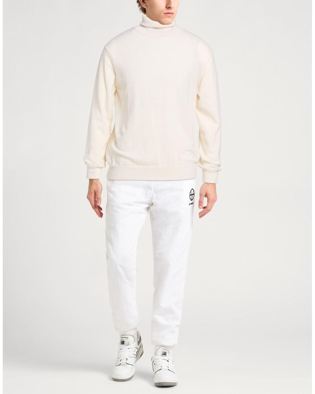 Bellwood White Turtleneck Wool for men