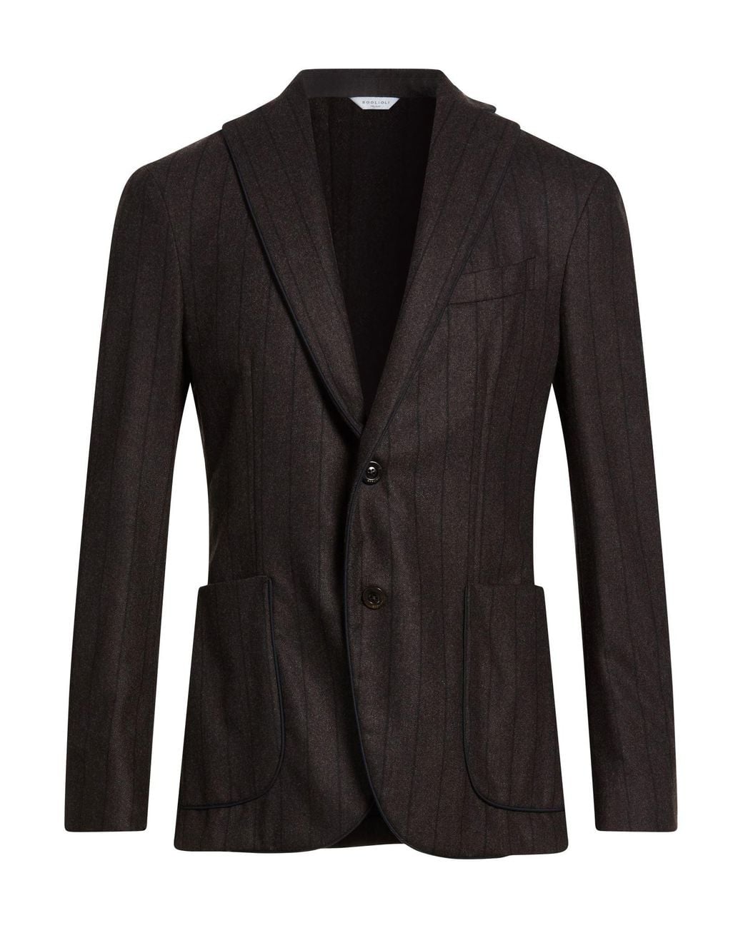 Boglioli Black Dark Blazer Virgin Wool for men