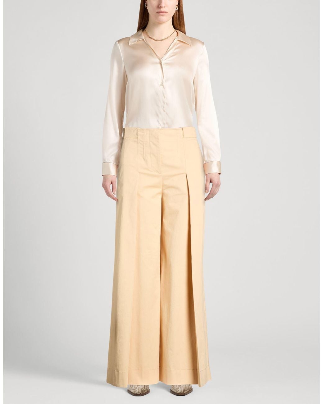 Alberta Ferretti Natural Pants
