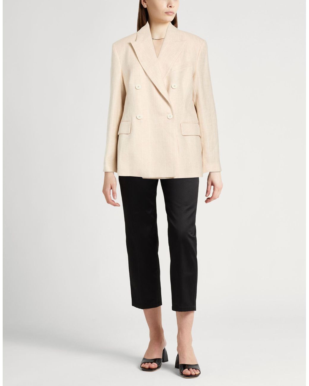 Eleventy Natural Blazer Linen, Wool, Silk