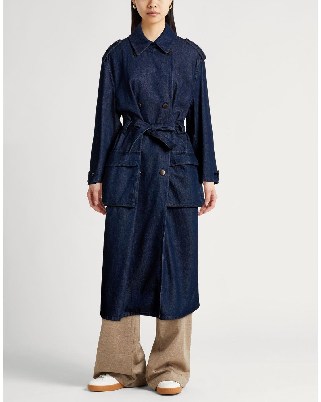 Emporio Armani Blue Denim Outerwear Cotton