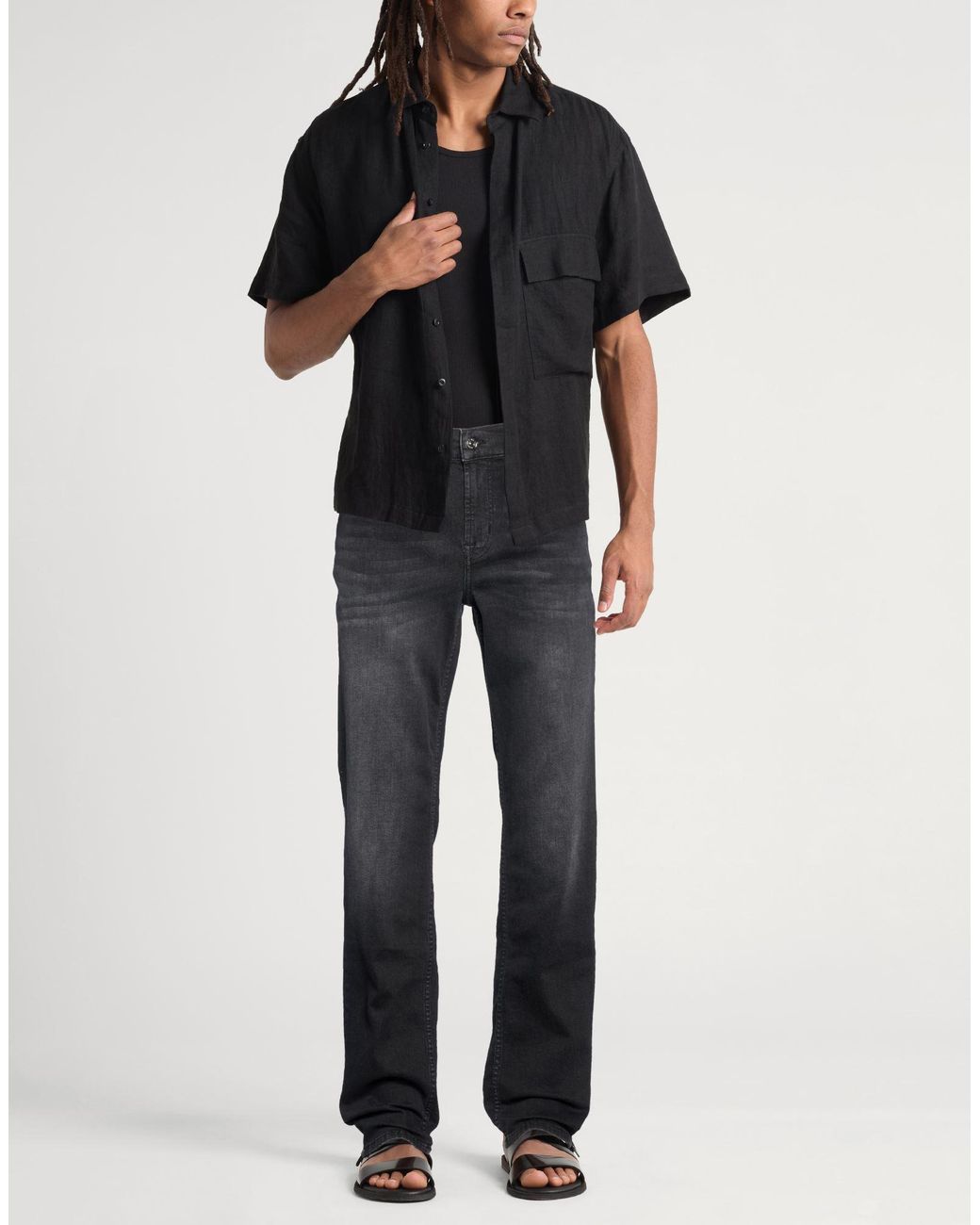 7 For All Mankind Blue Jeans Cotton, Elastane for men