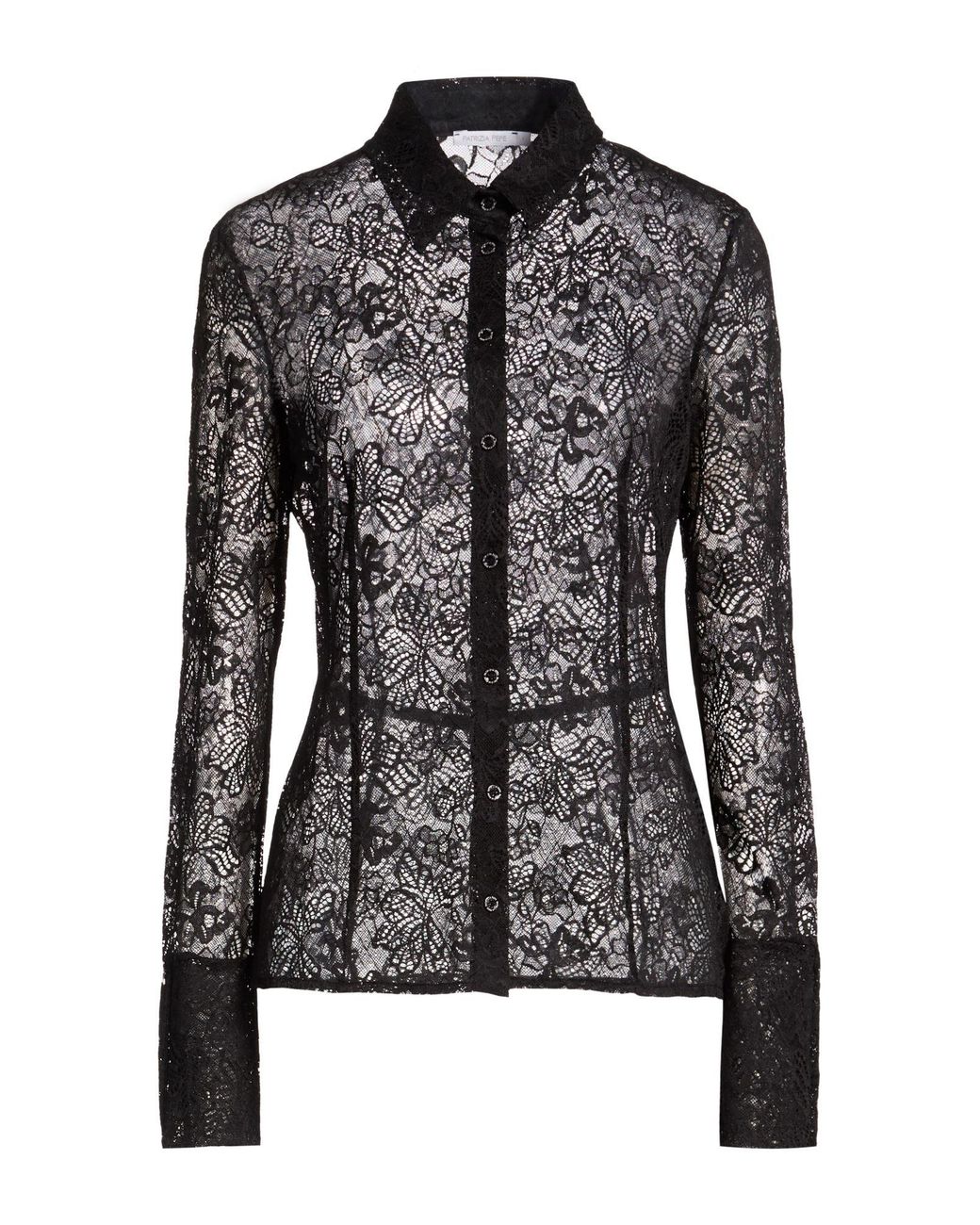 Patrizia Pepe Black Shirt Polyamide, Elastane