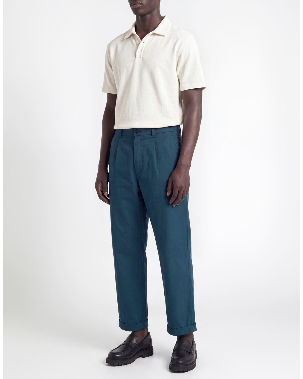 Department 5 Blue Deep Pants Cotton, Elastane for men