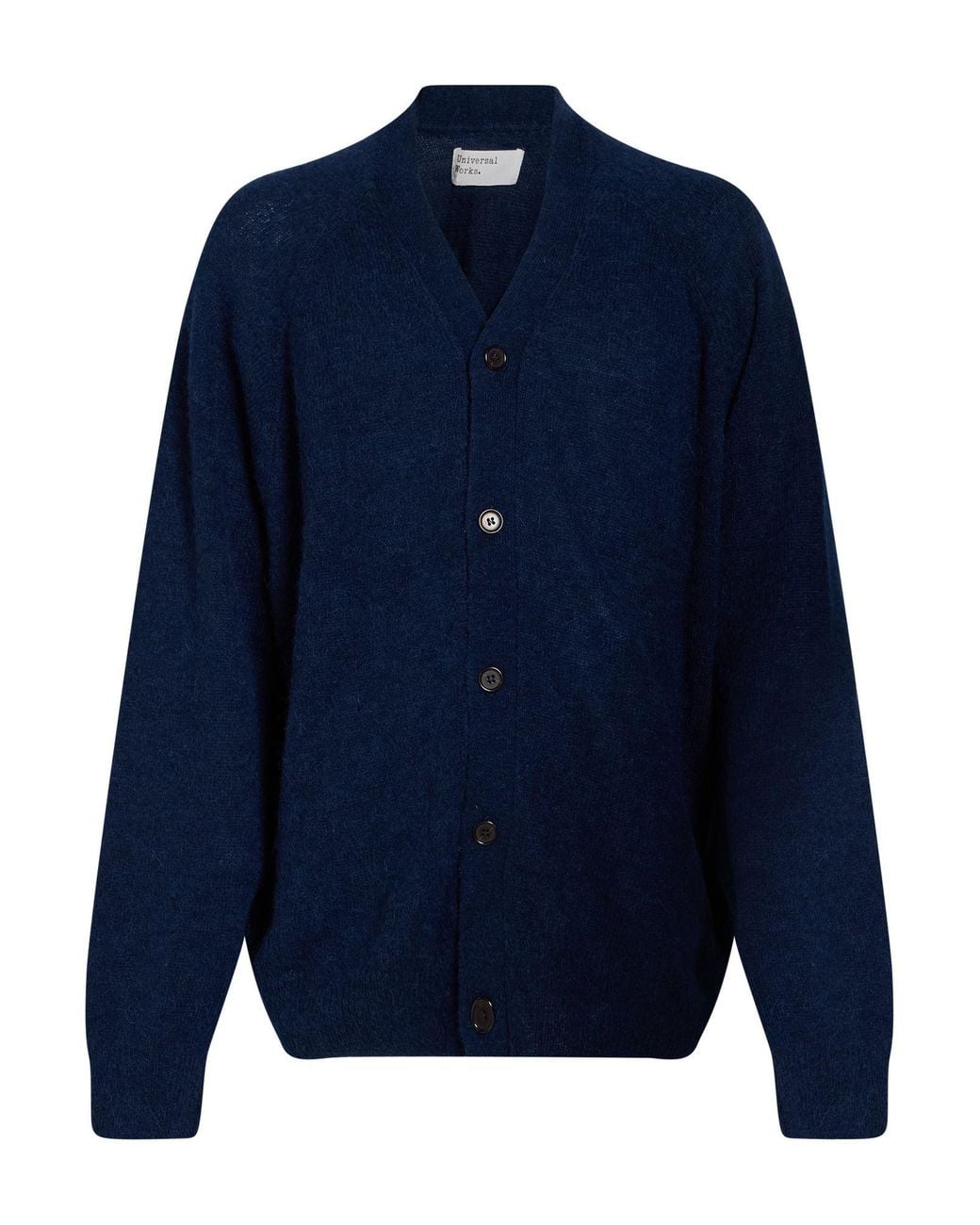 Universal Works Blue Cardigan Alpaca Wool, Recycled Polyamide, Wool for men