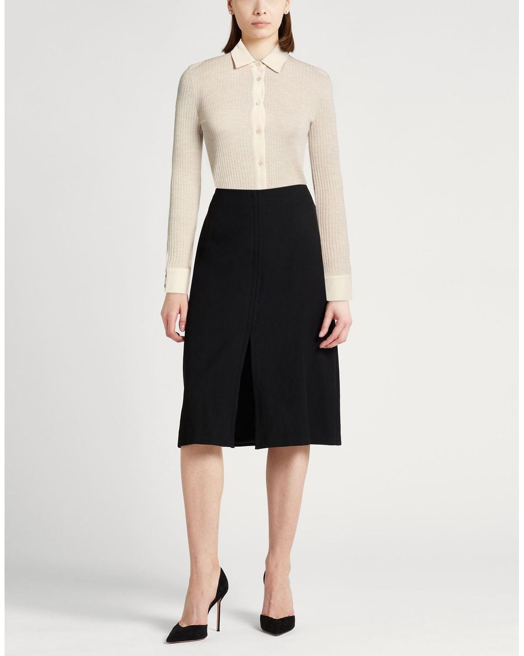 Agnona White Shirt Cashmere, Wool, Silk