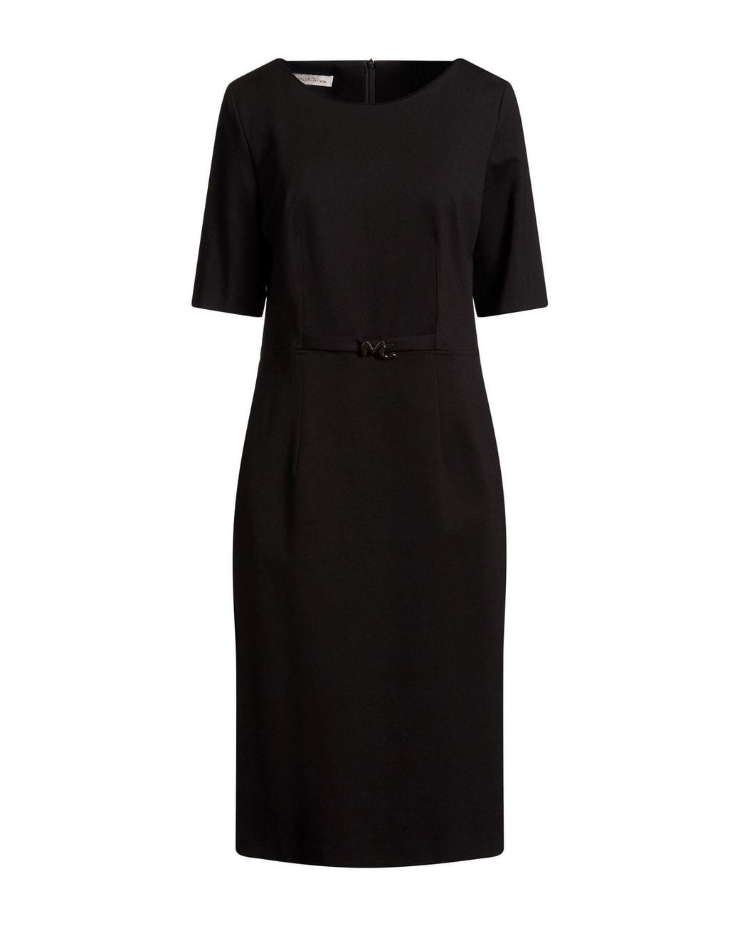 Manila Grace Black Midi Dress Viscose, Polyamide, Elastane
