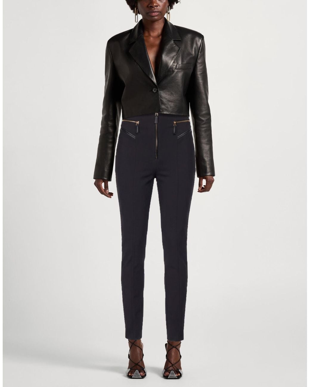Elisabetta Franchi Blue Pants Polyester, Elastane, Viscose