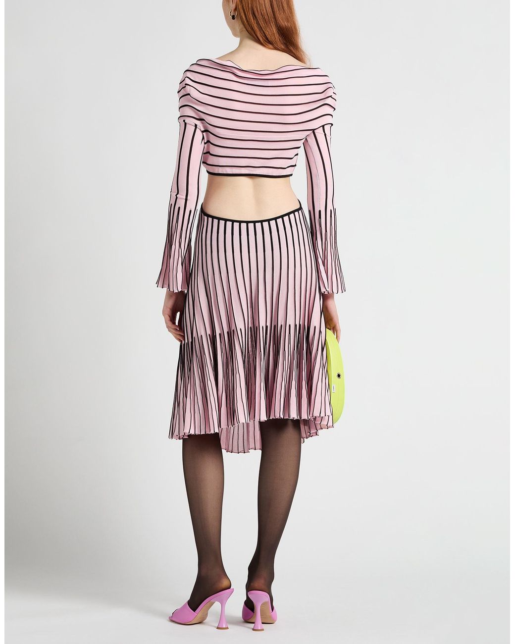 MSGM Purple Midi Dress Viscose