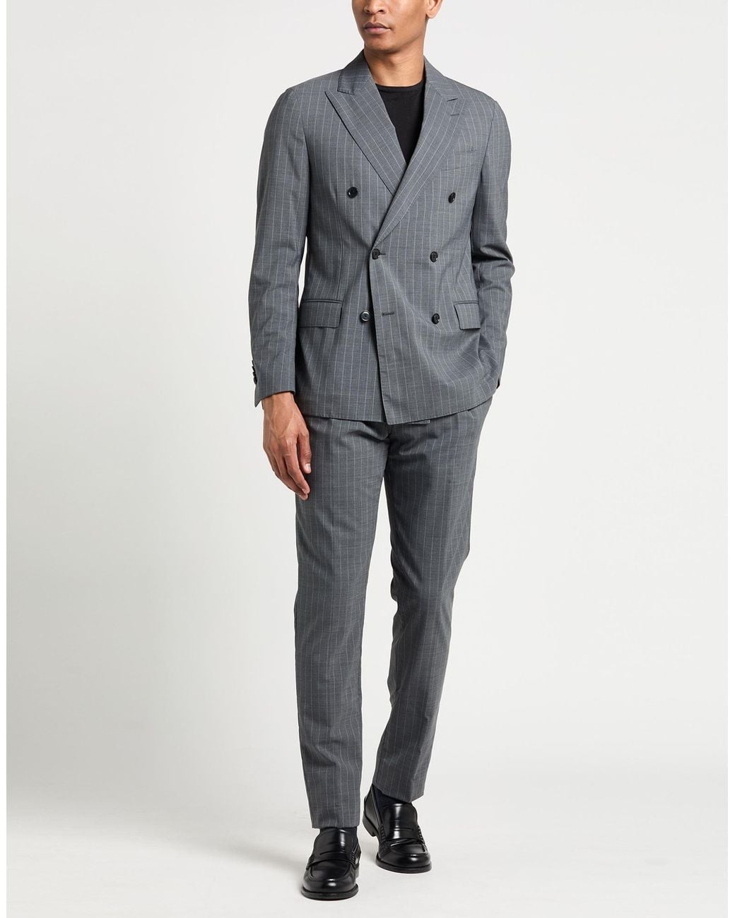 Lardini Gray Suit Wool, Polyester, Elastane for men