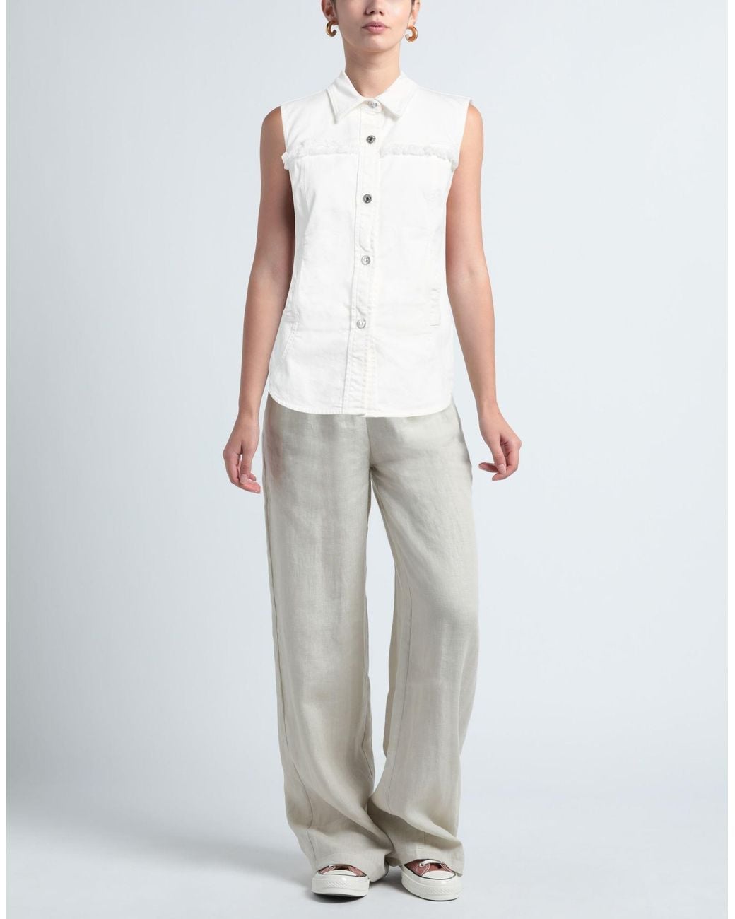 Grifoni White Denim Shirt