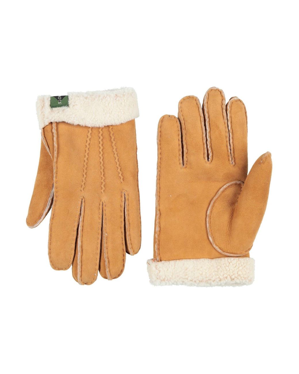 Slowear Orange Camel Gloves Leather for men