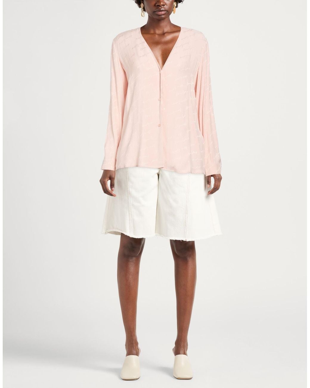 ARMANI EXCHANGE Pink Light Shirt Viscose