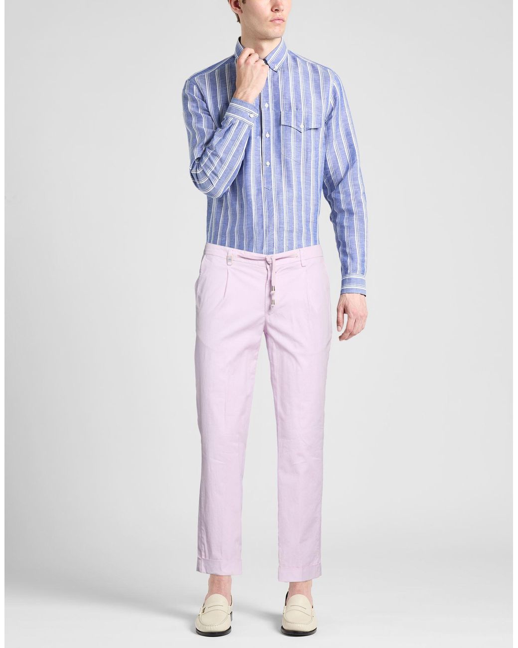 Barbati Pink Pants Cotton, Elastane for men