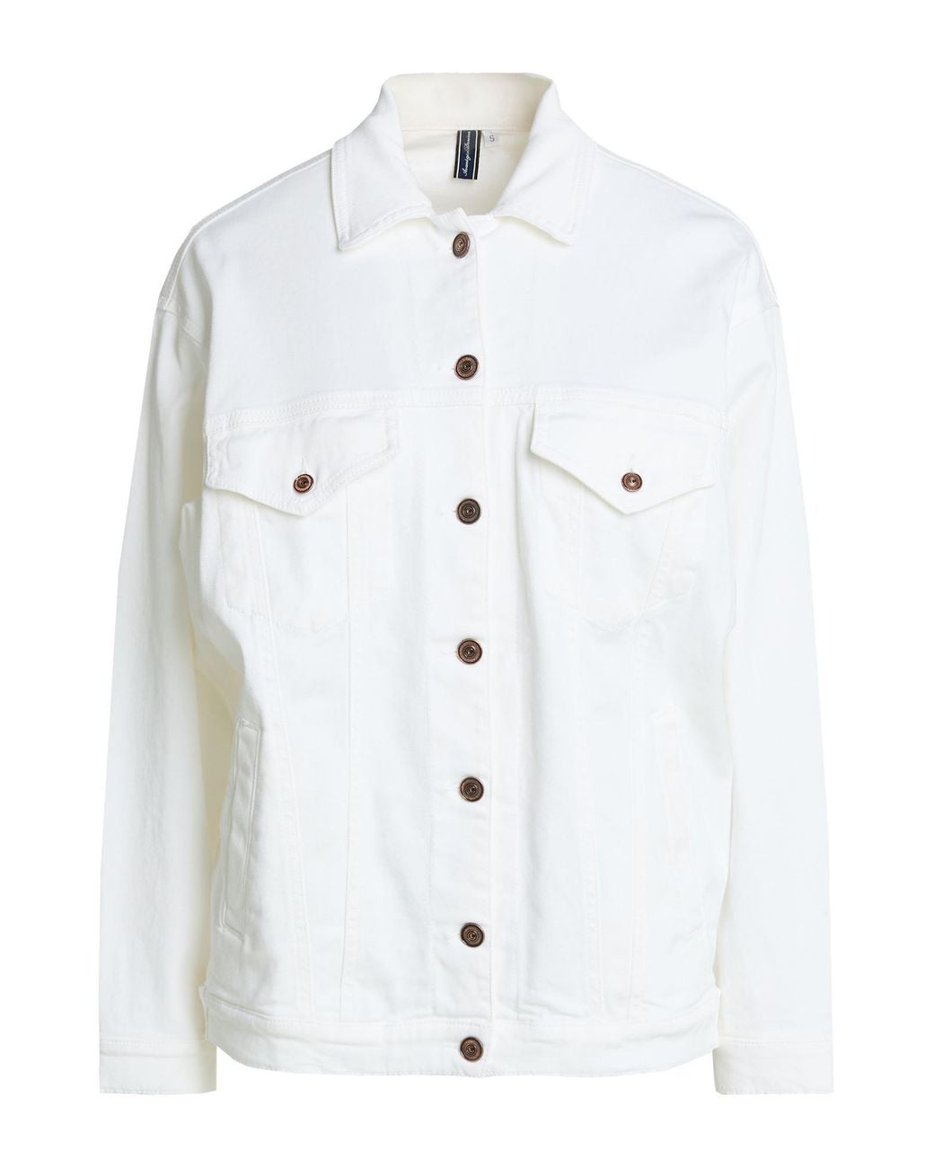 European Culture White Denim Outerwear