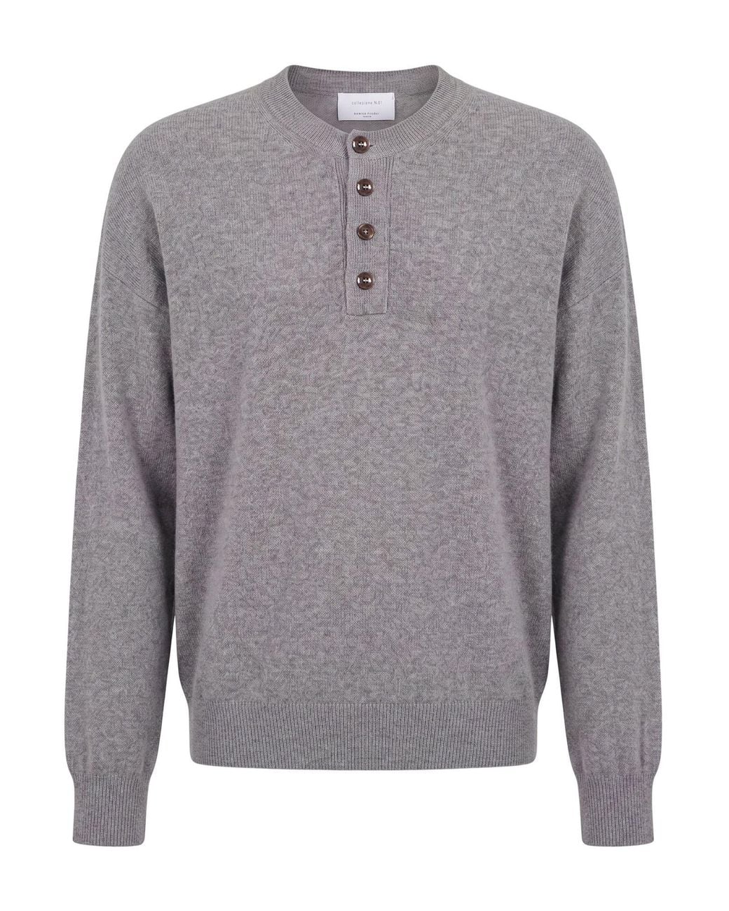 Daniele Fiesoli Gray Collezione N_01 Sweater Merino Wool, Cashmere