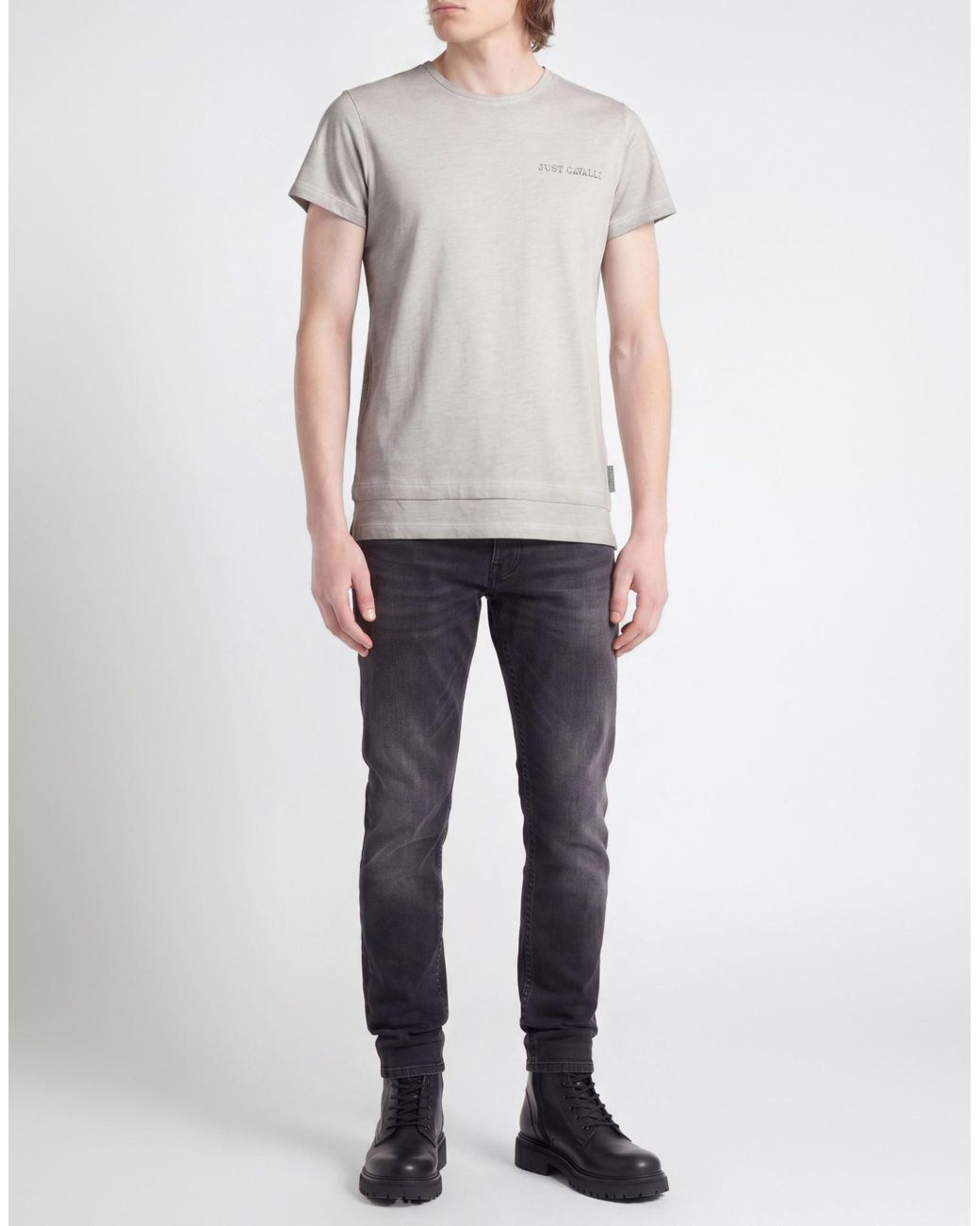 Just Cavalli White Light T-Shirt Cotton for men