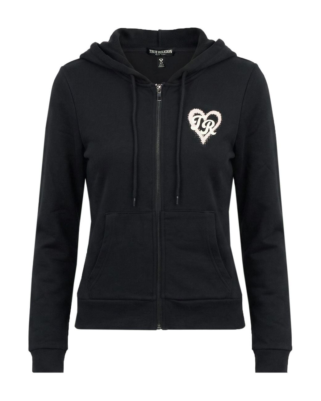 True Religion Black Sweatshirt Cotton, Polyester