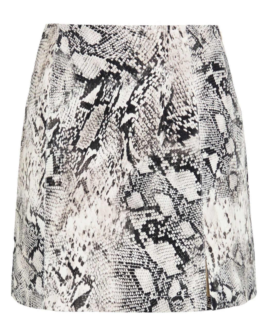 Clips More Gray Mini Skirt Cotton, Elastane