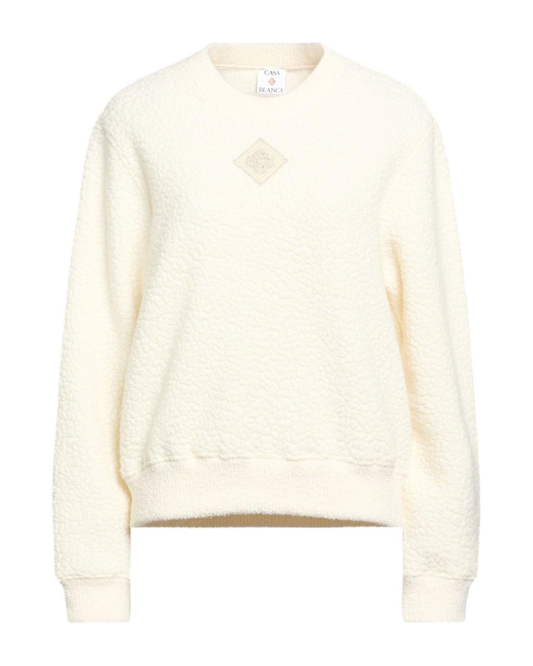 Casablanca White Sweatshirt Wool, Viscose, Polyamide, Polyester, Cashmere