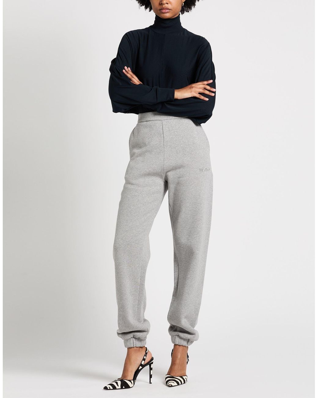 The Attico Gray Light Pants Cotton