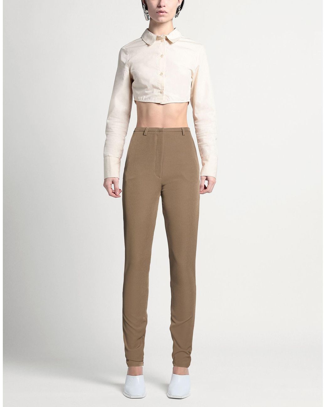 THE LATEST Natural Pants Polyester, Elastane