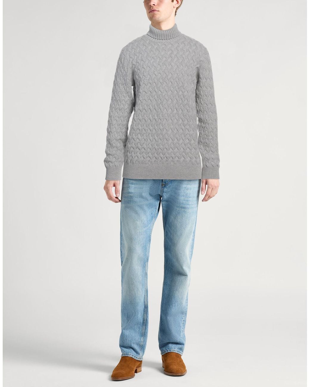 Fedeli Rollkragenpullover in Gray für Herren